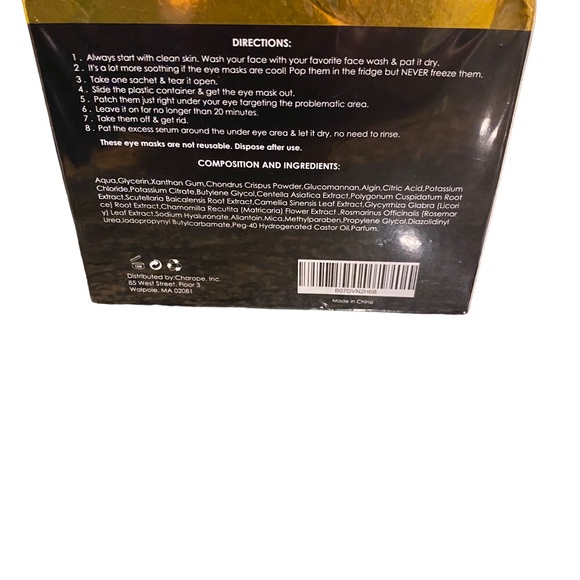 24kGold Eye Mask formulated for puffy eyes & dark circles 15 pair - Picture 2 of 3